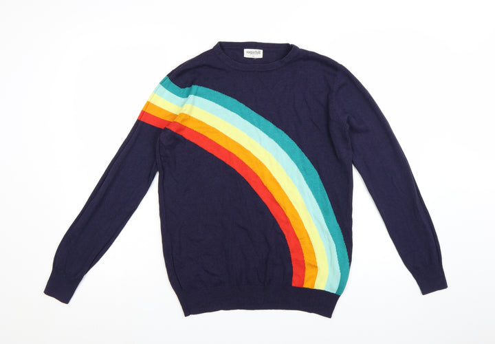 Sugarhill Brighton Women Blue Size 10 Rainbow Pullover Jumper