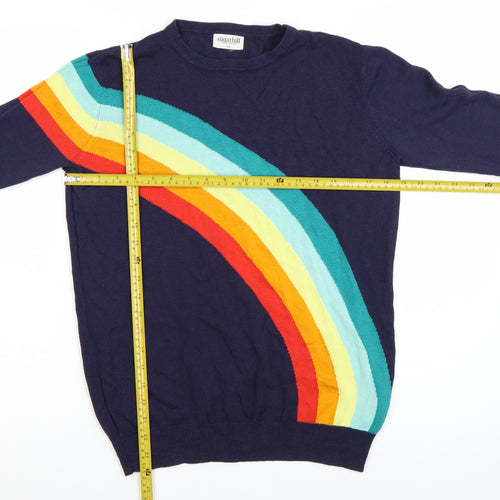 Sugarhill Brighton Women Blue Size 10 Rainbow Pullover Jumper