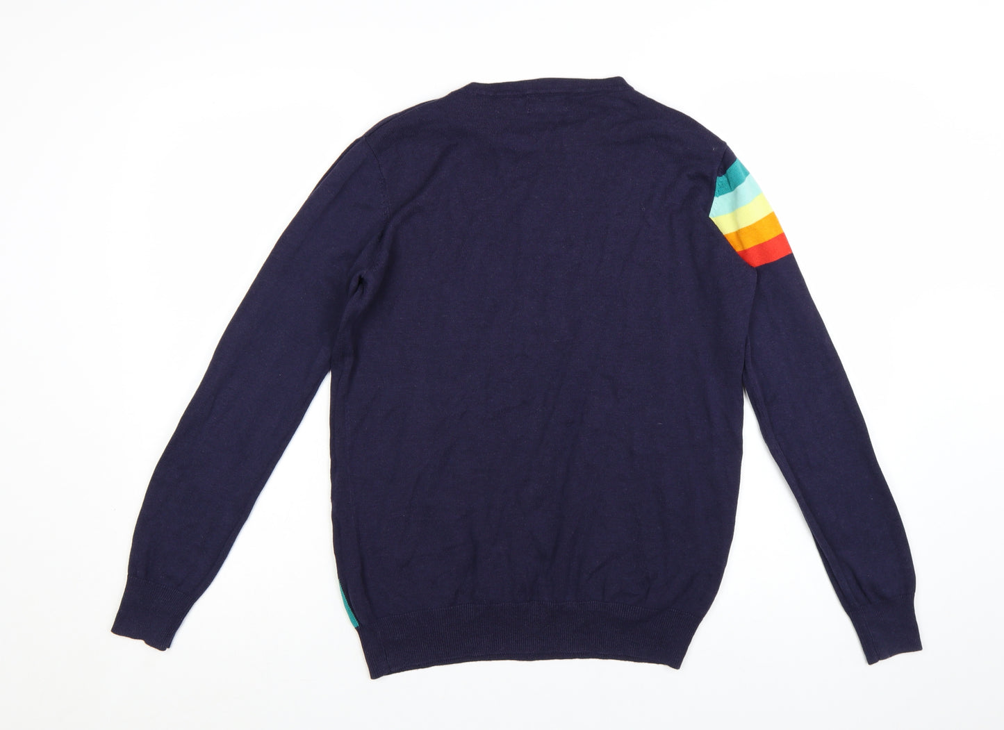 Sugarhill Brighton Women Blue Size 10 Rainbow Pullover Jumper