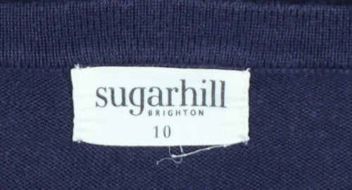 Sugarhill Brighton Women Blue Size 10 Rainbow Pullover Jumper