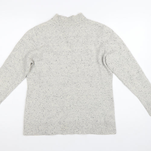 Charter Club Womens Grey Mock Neck 100% Cashmere Jumper XL