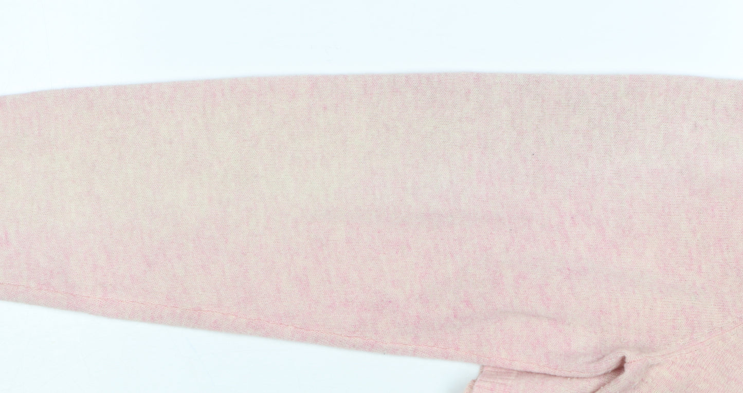 Ben Sherman Men's Pink Lambswool Crew Neck Jumper Size L