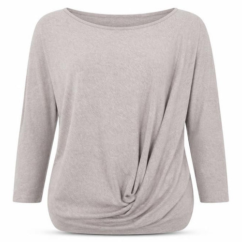 COS Women Beige Wrap Style 3/4 Sleeve Jersey Blouse Size S