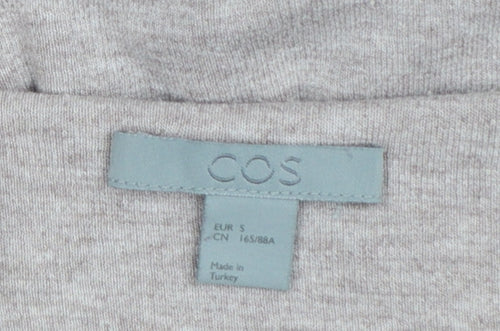 COS Women Beige Wrap Style 3/4 Sleeve Jersey Blouse Size S