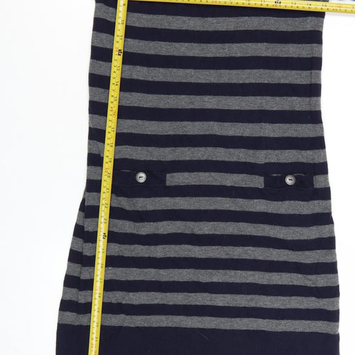 Phase Eight Women’s Blue Striped Wool Jumper Dress Size 10