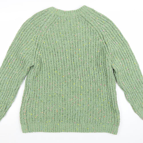 Cotton Traders Women’s Green Size 18 Chunky Knit Pullover Jumper