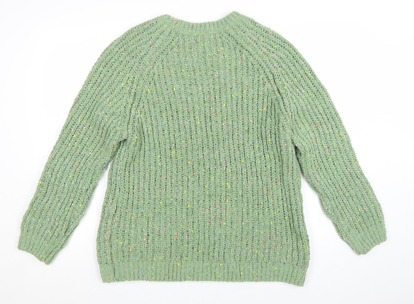 Cotton Traders Women’s Green Size 18 Chunky Knit Pullover Jumper