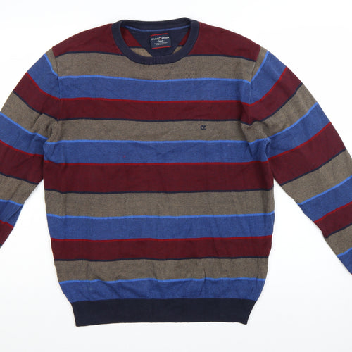 Casa Moda Men's Multicoloured Striped Cotton Jumper L