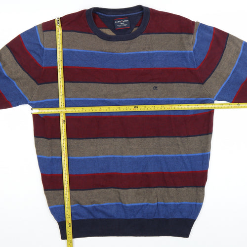Casa Moda Men's Multicoloured Striped Cotton Jumper L