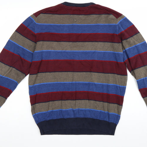 Casa Moda Men's Multicoloured Striped Cotton Jumper L