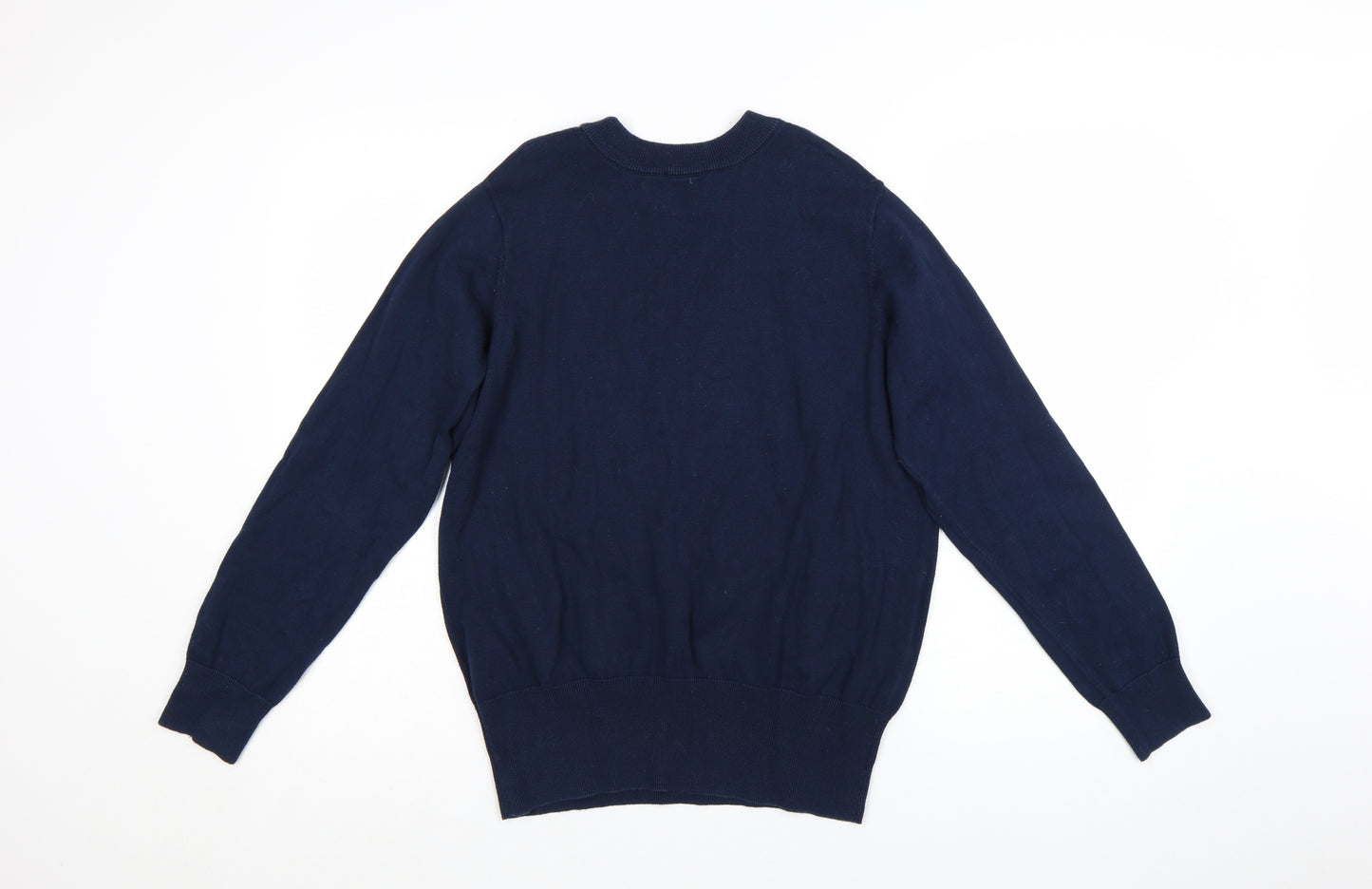 Joanie Women Navy Blue Lightning Bolt Cotton Jumper UK M