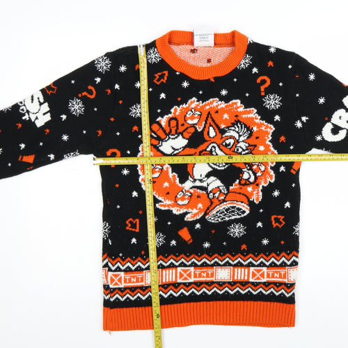 Crash Bandicoot Men's Black Christmas Jumper Size S Pullover Knit