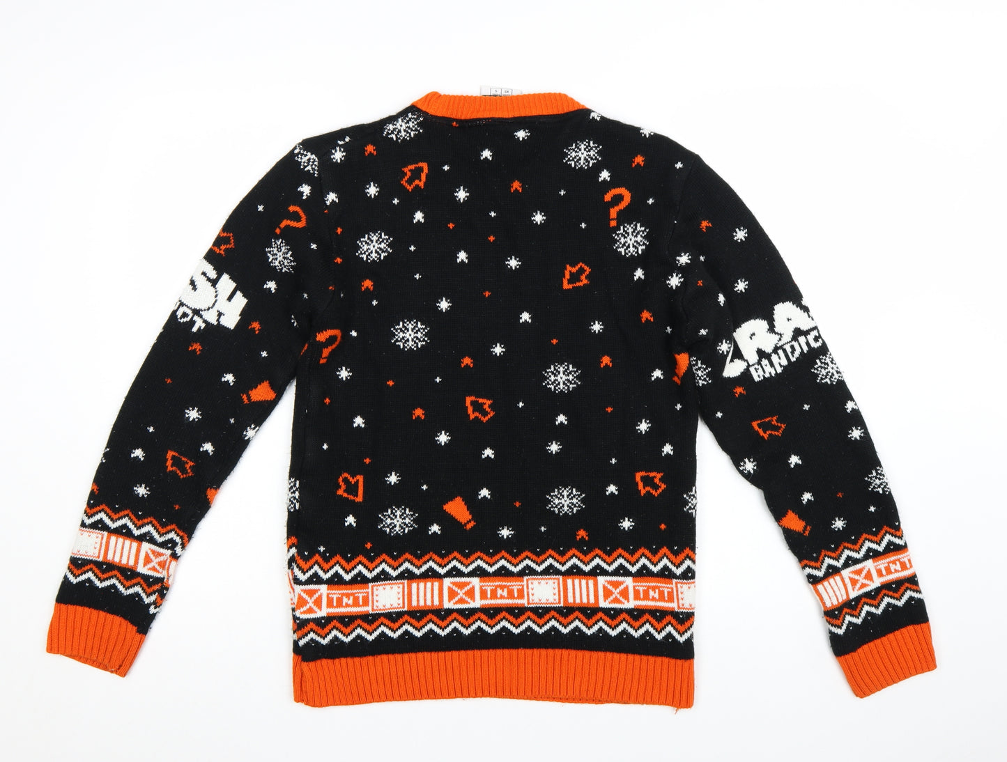 Crash Bandicoot Men's Black Christmas Jumper Size S Pullover Knit