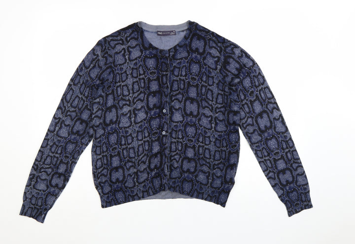Marks and Spencer Women's Blue Animal Print Cardigan Size 16