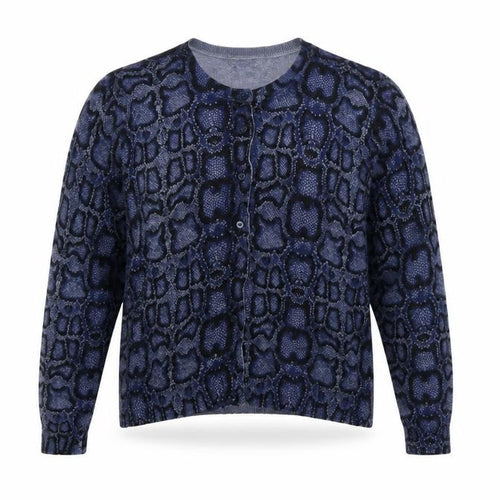 Marks and Spencer Women's Blue Animal Print Cardigan Size 16