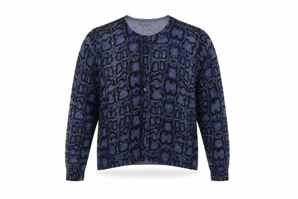 Marks and Spencer Women's Blue Animal Print Cardigan Size 16