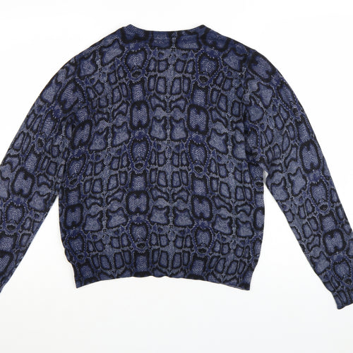 Marks and Spencer Women's Blue Animal Print Cardigan Size 16