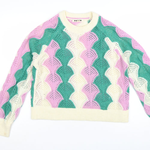 Boden Women Multicoloured M Open-Knit Pullover Jumper