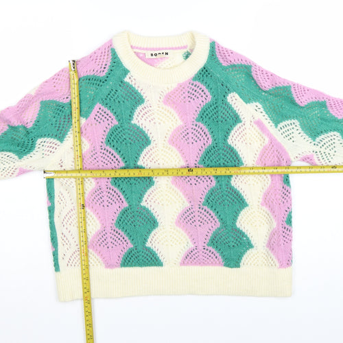 Boden Women Multicoloured M Open-Knit Pullover Jumper