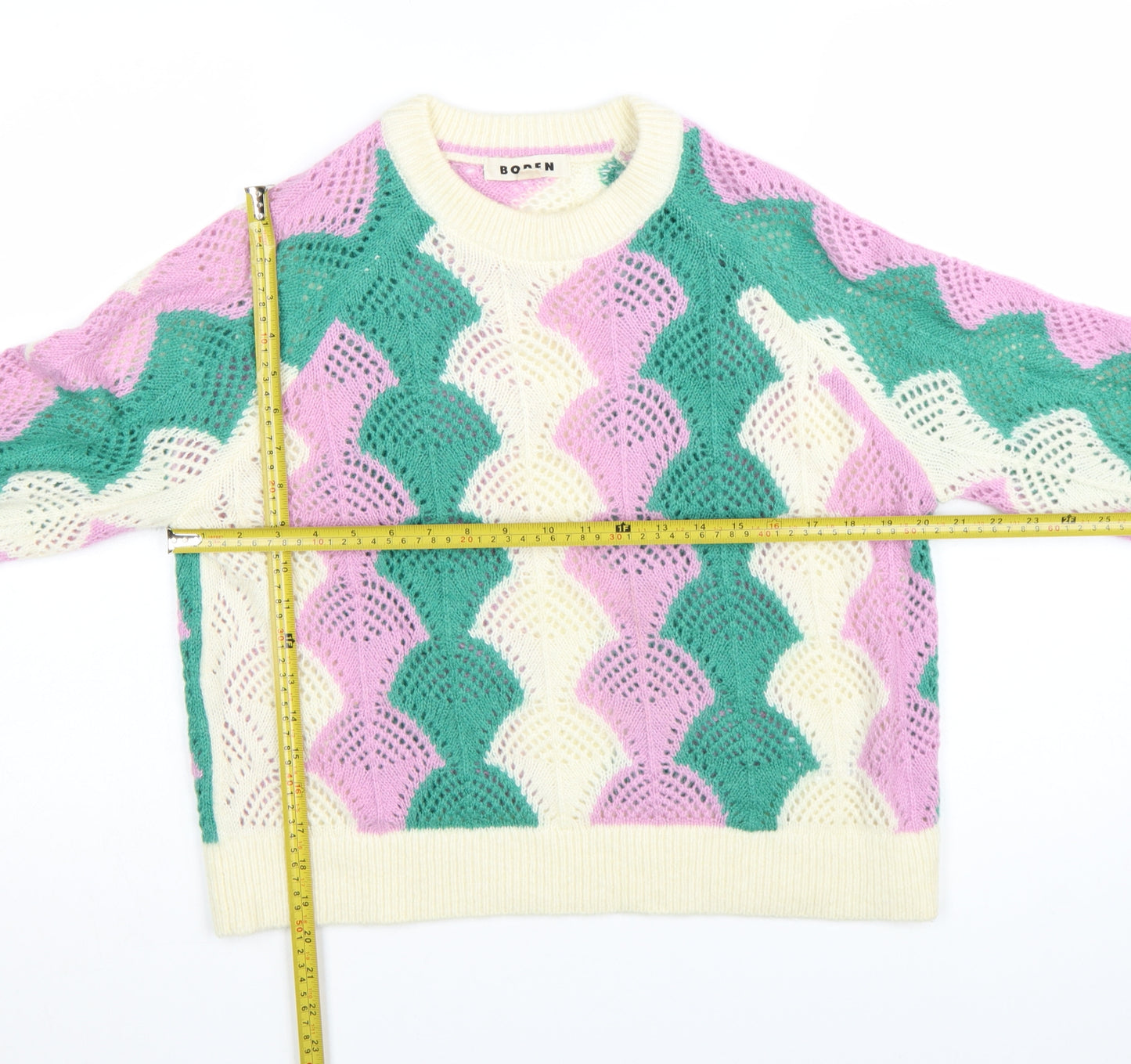 Boden Women Multicoloured M Open-Knit Pullover Jumper