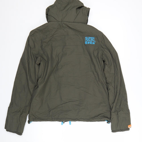 Superdry Men's Khaki Windcheater Jacket L Waterproof Hooded