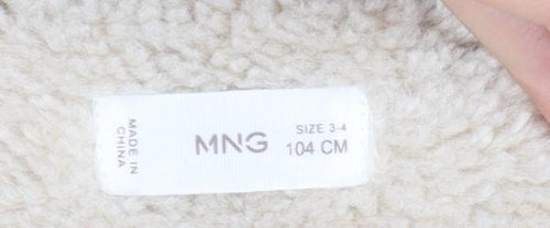 Mango Boys Green Quilted Hooded Puffer Jacket Size 3-4 Years