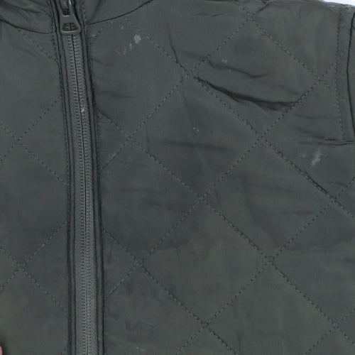 Mango Boys Green Quilted Hooded Puffer Jacket Size 3-4 Years