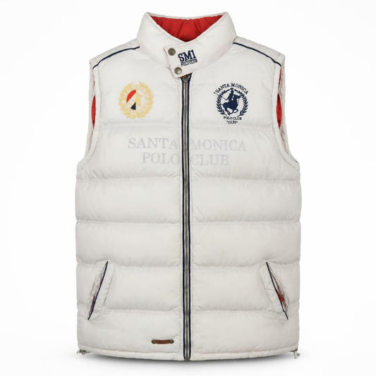 Santa Monica Polo Club Men's Beige XL Puffer Waistcoat Gilet