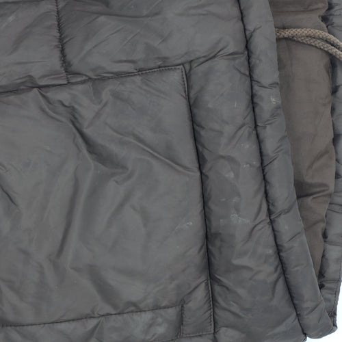 Iets Frans Womens Brown Long Puffer Jacket Hooded Size M