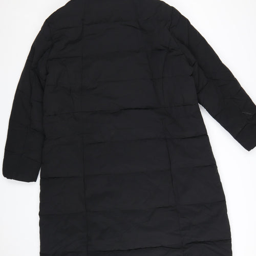 Next Women’s Black Long Puffer Coat Size 20 Winter Zip Jacket