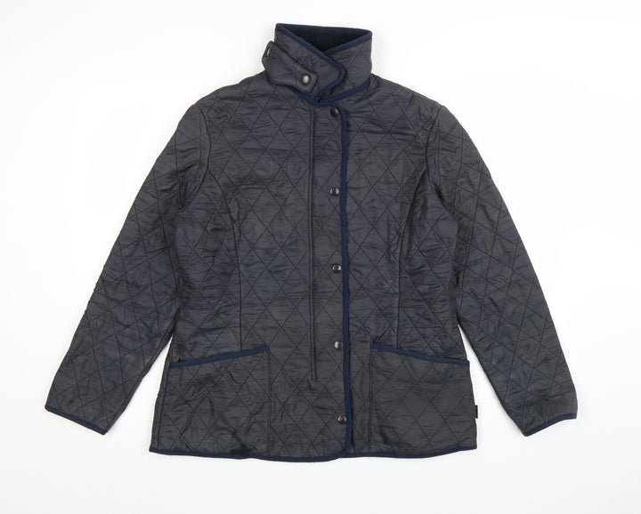Barbour Women's Blue Quilted Mid-Length Jacket Size 14