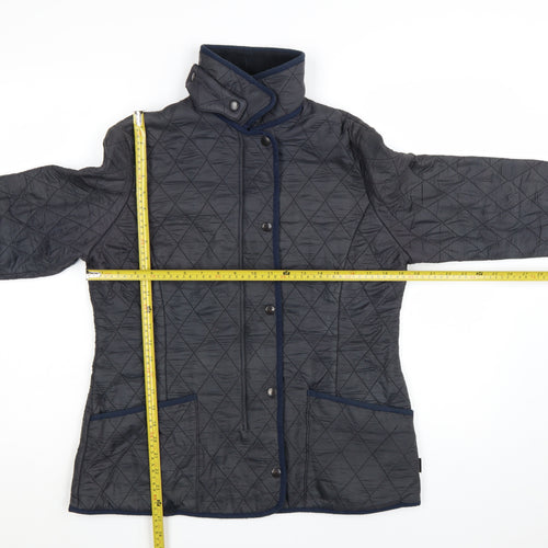 Barbour Women's Blue Quilted Mid-Length Jacket Size 14