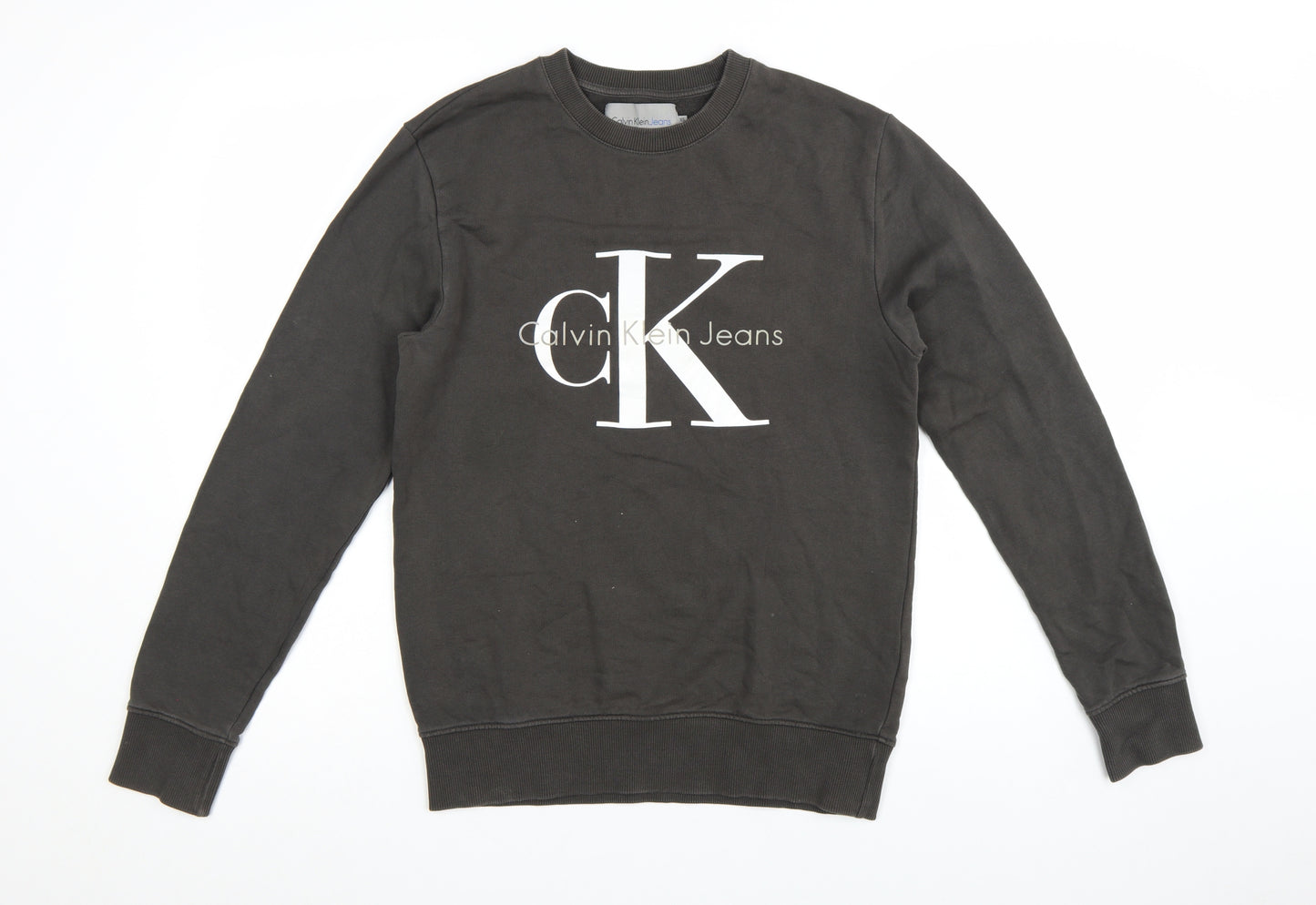 Calvin Klein Jeans Womens Black XS Crew Neck Pullover Sweatshirt