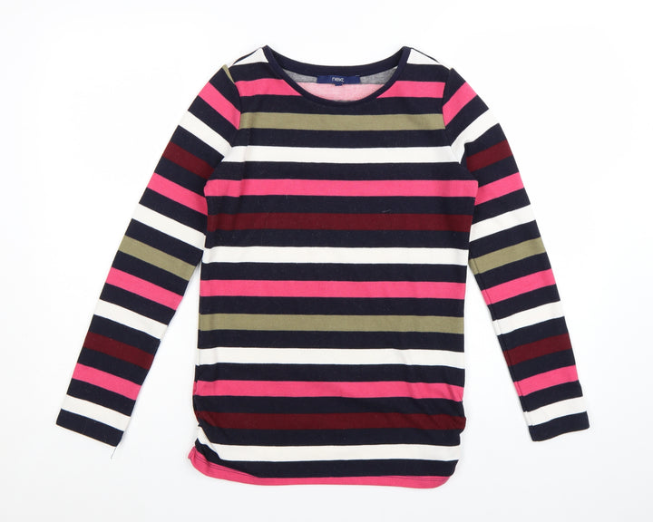 Next Women’s Multicoloured Striped Crew Neck Long Sleeve Jumper Size 6