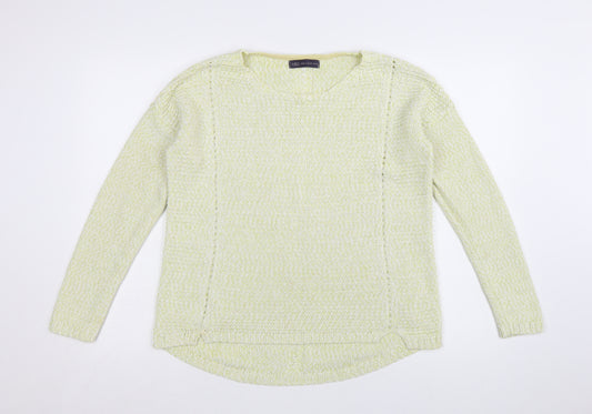 Marks and Spencer Women Green Cotton Knit Jumper Size 14