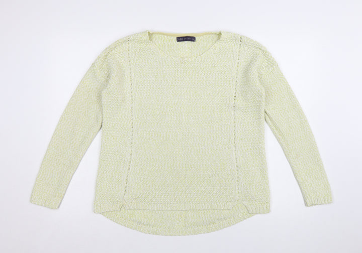 Marks and Spencer Women Green Cotton Knit Jumper Size 14
