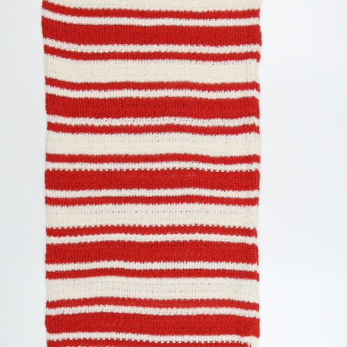 Marks and Spencer Women’s Red Striped Knit Sleeveless Midi Tank Dress Size S