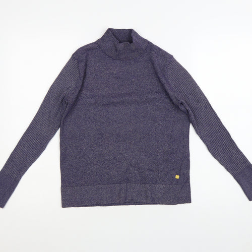 Biba Women's Purple Roll Neck Knit Jumper Size S