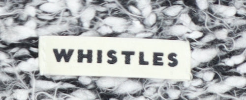 Whistles Women's Grey Chunky-Knit Wool Blend Jumper Size 8