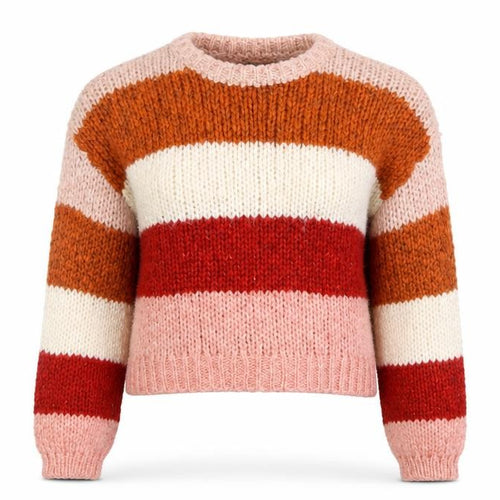 New Look Womens Multicoloured Chunky Knit Striped Jumper Size S