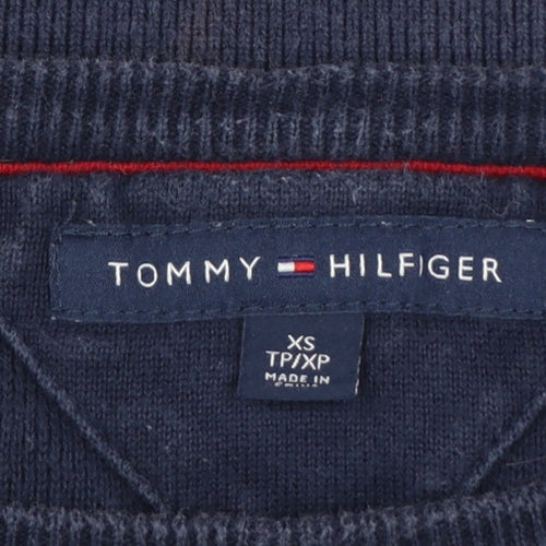 Tommy Hilfiger Men's Multicoloured Striped Cotton Pullover Jumper XS