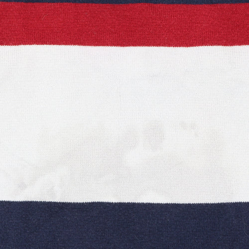 Tommy Hilfiger Men's Multicoloured Striped Cotton Pullover Jumper XS
