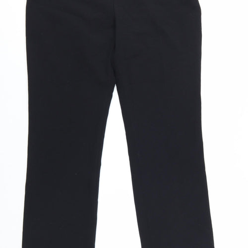 Marks and Spencer Women's Black Size 12 Straight Leg Stretch Trousers
