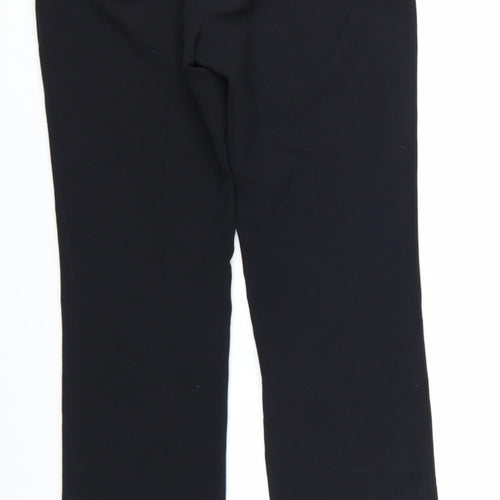 Marks and Spencer Women's Black Size 12 Straight Leg Stretch Trousers