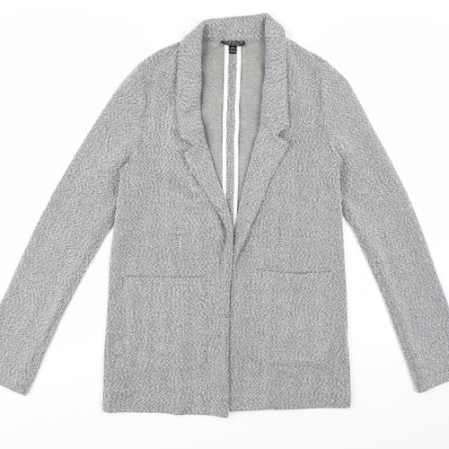 Topshop Women’s Grey Herringbone Blazer Jacket UK 6 Regular Fit