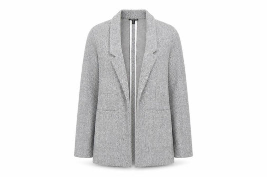 Topshop Women’s Grey Herringbone Blazer Jacket UK 6 Regular Fit