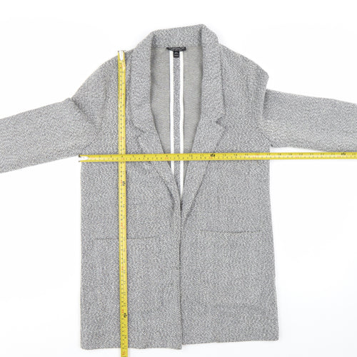 Topshop Women’s Grey Herringbone Blazer Jacket UK 6 Regular Fit