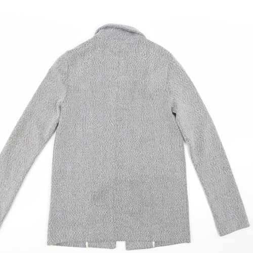 Topshop Women’s Grey Herringbone Blazer Jacket UK 6 Regular Fit