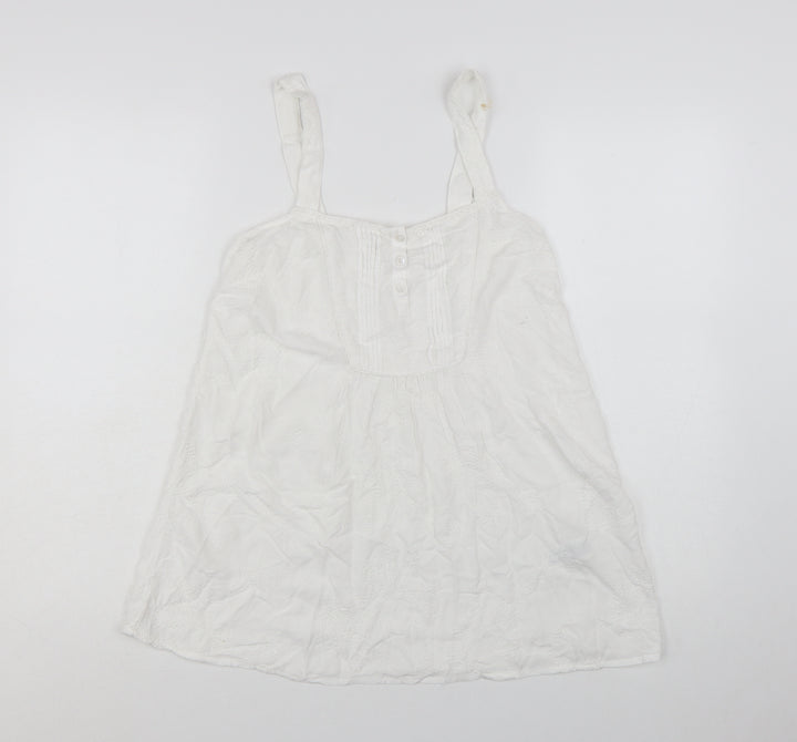 Marks and Spencer Women’s Ivory Embroidered Camisole Top UK 10