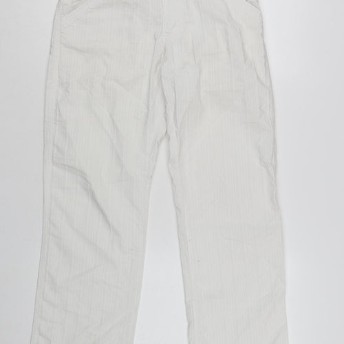 Dolce & Gabbana Women White Cotton Straight Trousers Size 12